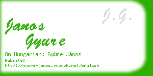 janos gyure business card